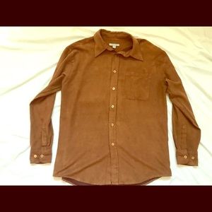 Oleg Cassini Soft Brown Button-down